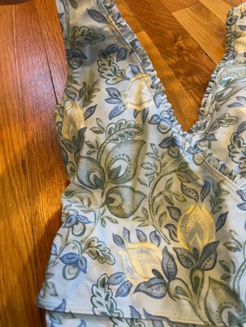 summersalt Blue and White Floral One-Piece Swimsuit - Picture 6 of 7